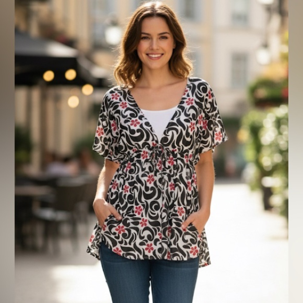 Floral Top with built-in Cami
